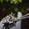 Anatomy Heart Antique Silver and Bronze Pendant